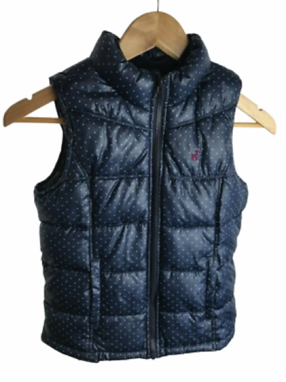 Old Navy Navy Blue Dot Puffer Vest